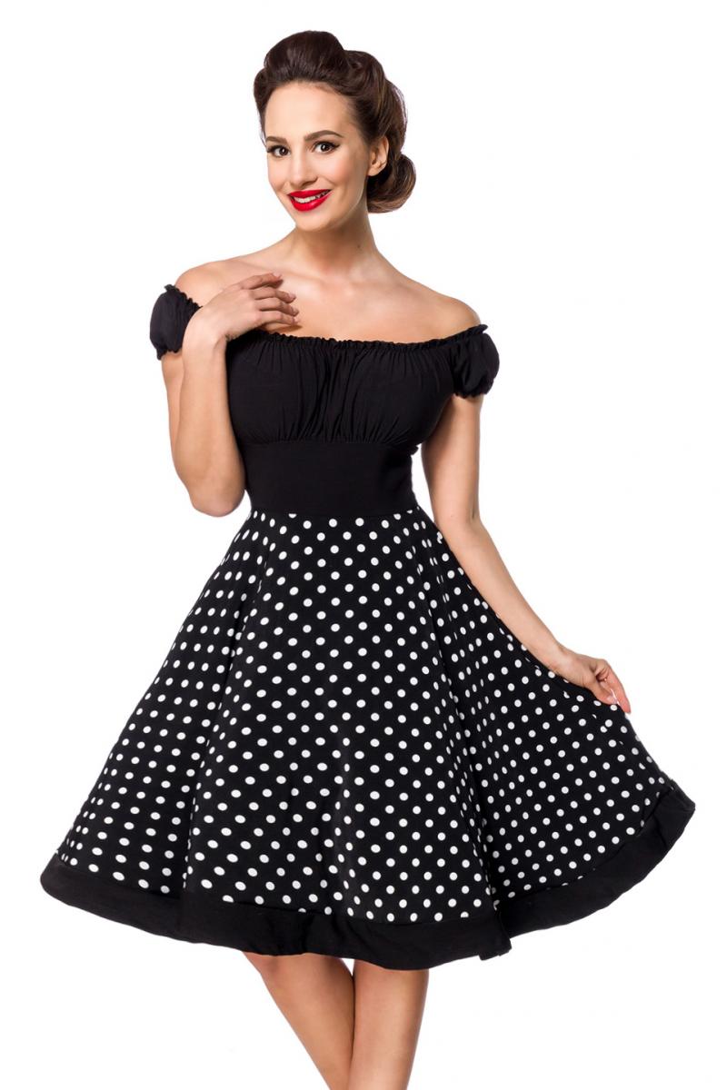 schulterfreies Swing-Kleid