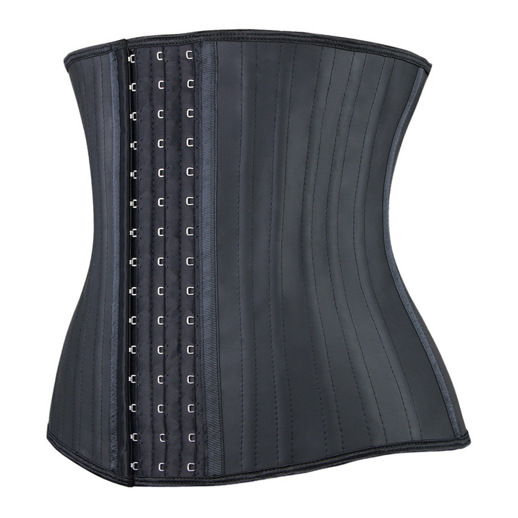 25 Spiral Steel Boned Latex Waist Training Cincher Underbust Corset Shapewear