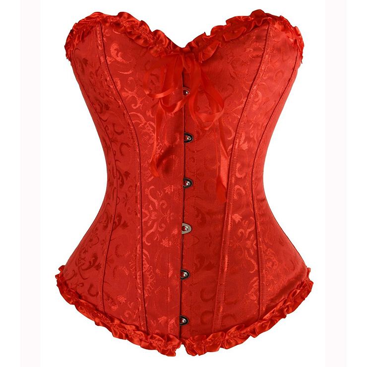 red bridal Corset