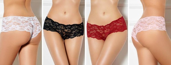 Sexy Floral Lace Panty 4in1 Box